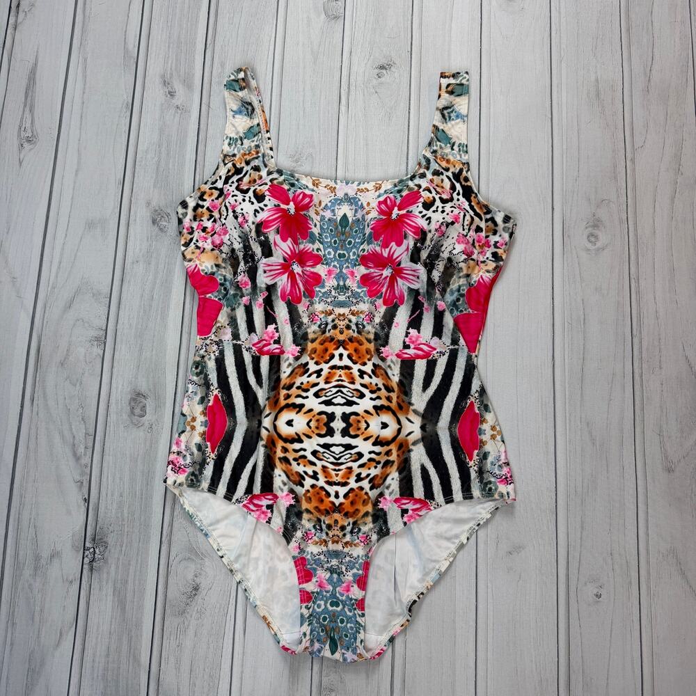 Animal Floral One Piece Swimsuit No Brand Medium Bold Print Beach